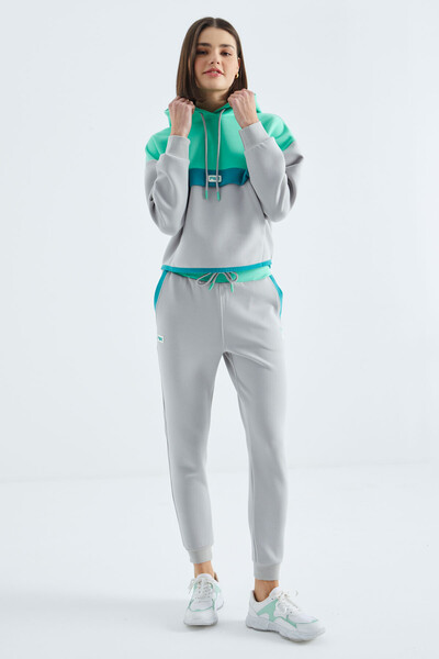 Tommylife Wholesale Stone Hooded Women's Tracksuit Set - 95327 - Thumbnail