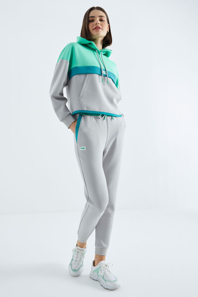 Tommylife Wholesale Stone Hooded Women's Tracksuit Set - 95327 - Thumbnail