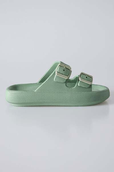 Tommylife Wholesale Thick Sole Eva Men's Slipper 89302 Mint Green - Thumbnail