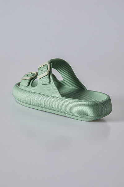 Tommylife Wholesale Thick Sole Eva Men's Slipper 89302 Mint Green - Thumbnail