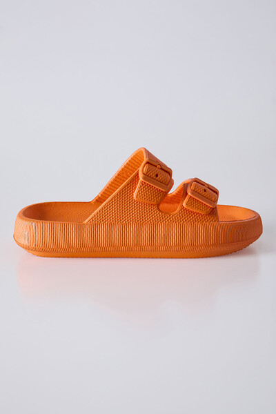 Tommylife Wholesale Thick Sole Eva Men's Slipper 89302 Orange - Thumbnail