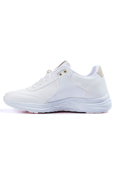 Tommylife Wholesale White Faux Leather Men's Sneakers - 89113 - Thumbnail