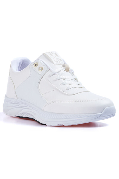 Tommylife Wholesale White Faux Leather Men's Sneakers - 89113 - Thumbnail