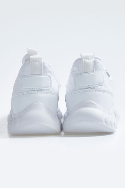 Tommylife Wholesale White Faux Leather Men's Sneakers - 89115 - Thumbnail