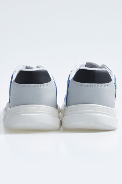 Tommylife Wholesale White Faux Leather Men's Sneakers - 89117 - Thumbnail