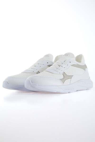 Tommylife Wholesale White High Platform Women's Sneakers - 89208 - Thumbnail