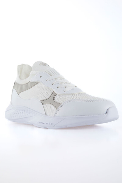 Tommylife Wholesale White High Platform Women's Sneakers - 89208 - Thumbnail