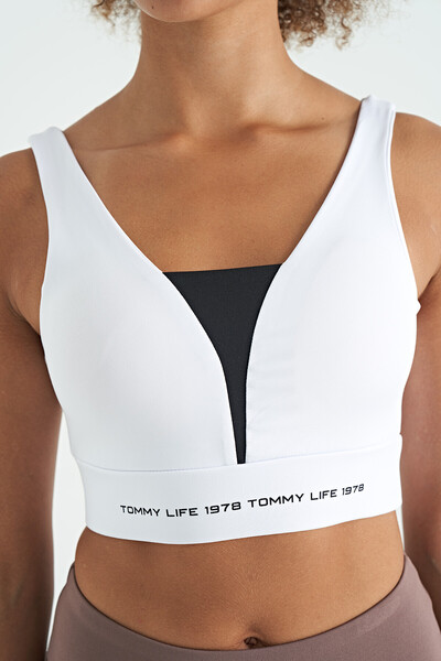 Tommylife Wholesale White Slim Fit Women's Bustier - 97271 - Thumbnail