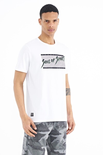 Tommylife Wholesale White Standard Fit Crew Neck Men's T-Shirt - 88172 - Thumbnail