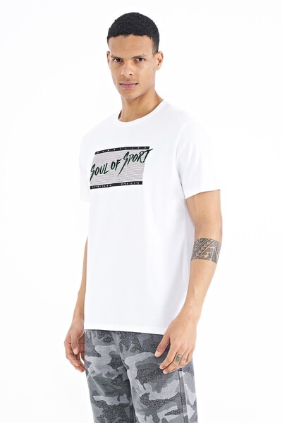 Tommylife Wholesale White Standard Fit Crew Neck Men's T-Shirt - 88172 - Thumbnail