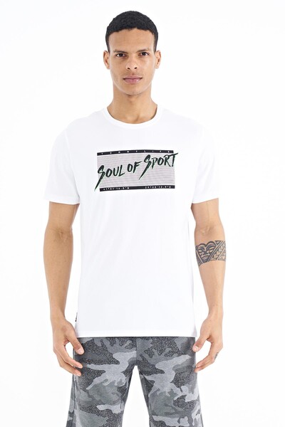 Tommylife Wholesale White Standard Fit Crew Neck Men's T-Shirt - 88172 - Thumbnail