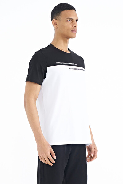 Tommylife Wholesale White Standard Fit Crew Neck Men's T-shirt - 88185 - Thumbnail