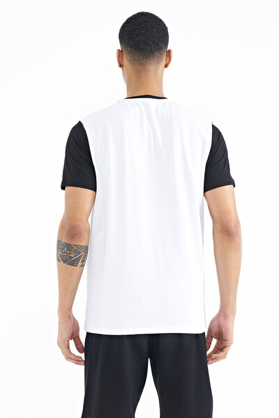 Tommylife Wholesale White Standard Fit Crew Neck Men's T-shirt - 88185 - Thumbnail