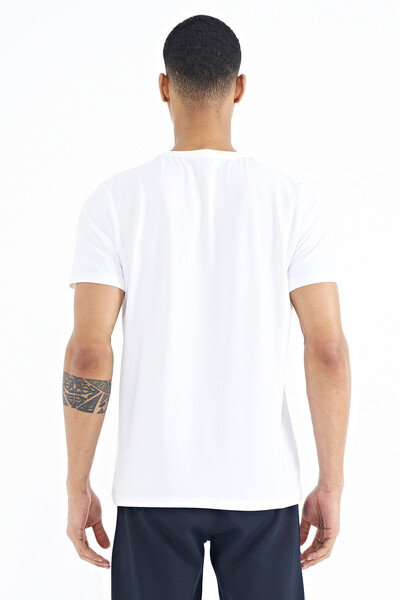 Tommylife Wholesale White Standard Fit Crew Neck Men's T-Shirt - 88189 - Thumbnail