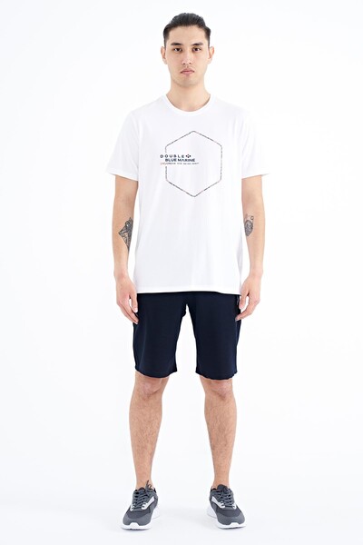 Tommylife Wholesale White Standard Fit Men's T-shirt - 88198 - Thumbnail