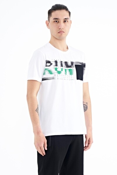 Tommylife Wholesale White Standard Fit Men's T-shirt - 88200 - Thumbnail