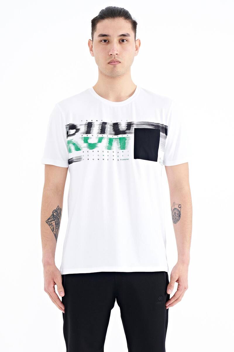 TOMMYLIFE - Tommylife Wholesale White Standard Fit Men's T-shirt - 88200