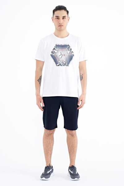 Tommylife Wholesale White Standard Fit Men's T-shirt - 88231 - Thumbnail