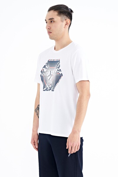 Tommylife Wholesale White Standard Fit Men's T-shirt - 88231 - Thumbnail