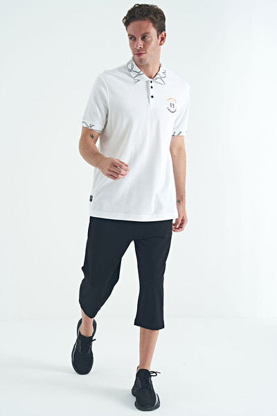 Tommylife Wholesale White Standard Fit Polo Neck Men's T-Shirt - 88239 - Thumbnail