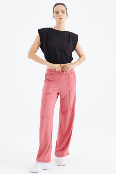 Tommylife Wholesale Wild Rose Wide-Leg Women's Sweatpants - 02371 - Thumbnail