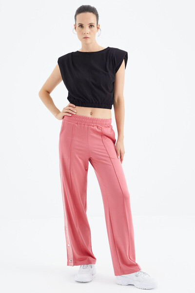 Tommylife Wholesale Wild Rose Wide-Leg Women's Sweatpants - 02371 - Thumbnail