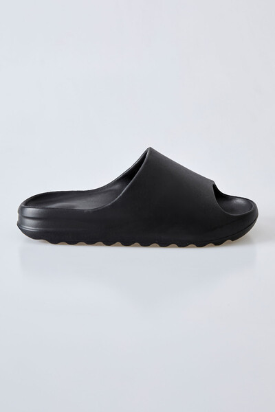 Tommylife Wholesale Yeezy Style Men's Slipper 89301 Black - Thumbnail