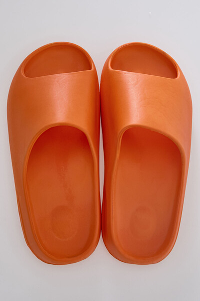 Tommylife Wholesale Yeezy Style Men's Slipper 89301 Orange - Thumbnail