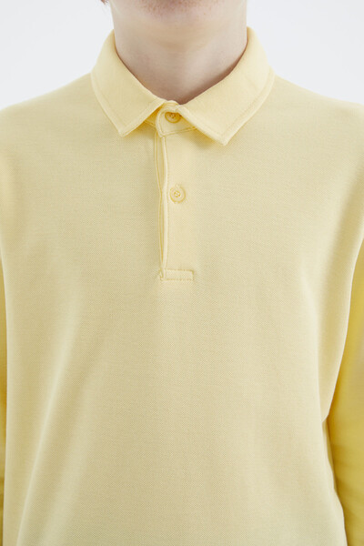 Tommylife Wholesale Yellow Boys' Polo Neck T-Shirt - 11170 - Thumbnail