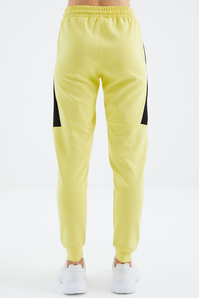 Tommylife Wholesale Yellow Laced Comfy Women's Sweatpants - 94645 - Thumbnail